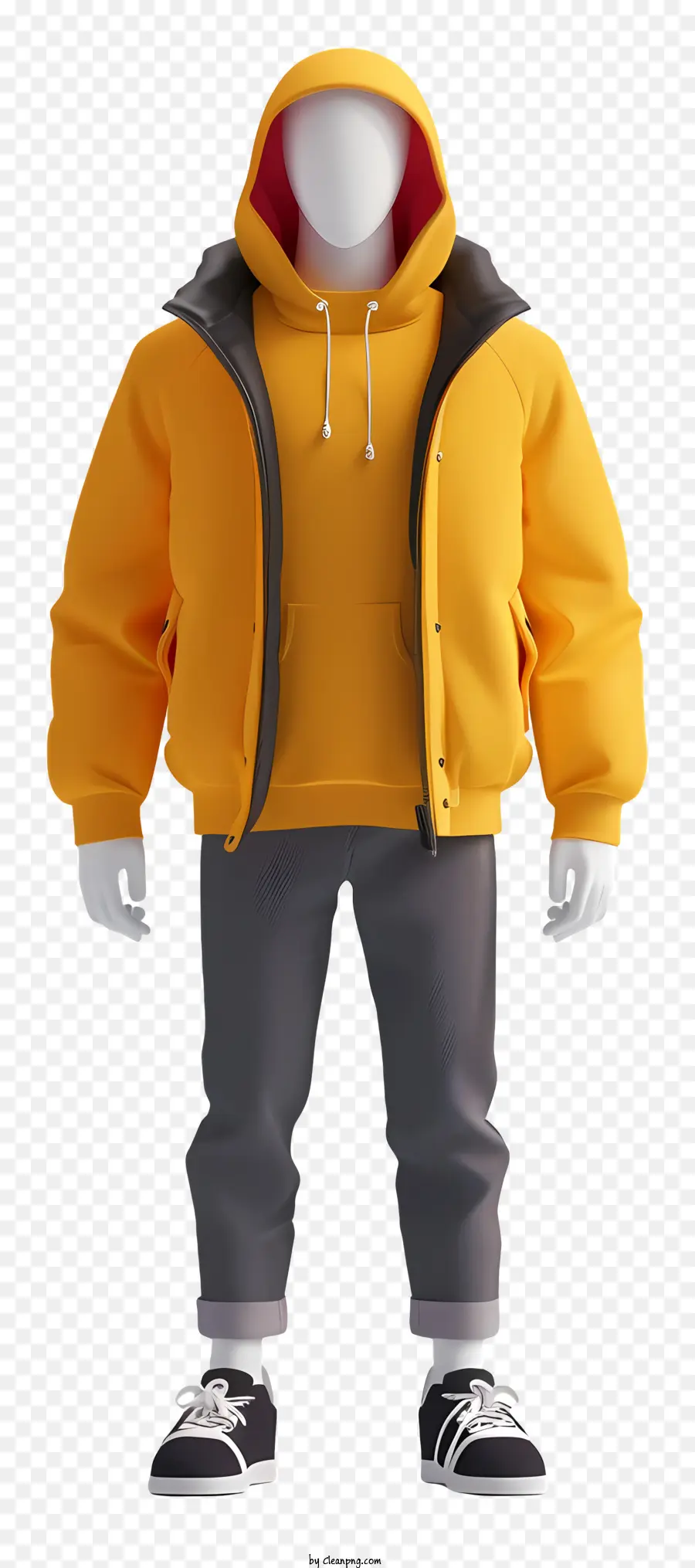 Manequim，Hoodie Laranja PNG