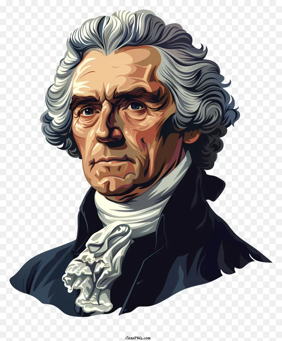 Thomas Jefferson，Cabelos Brancos PNG