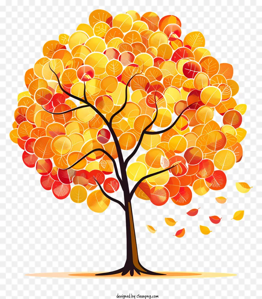Decorativo árvore，Outono PNG
