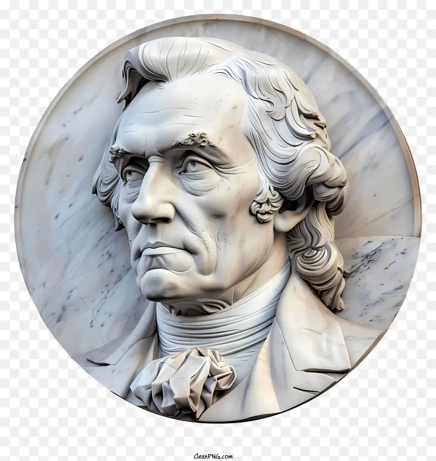 Thomas Jefferson，Busto De Mármore PNG