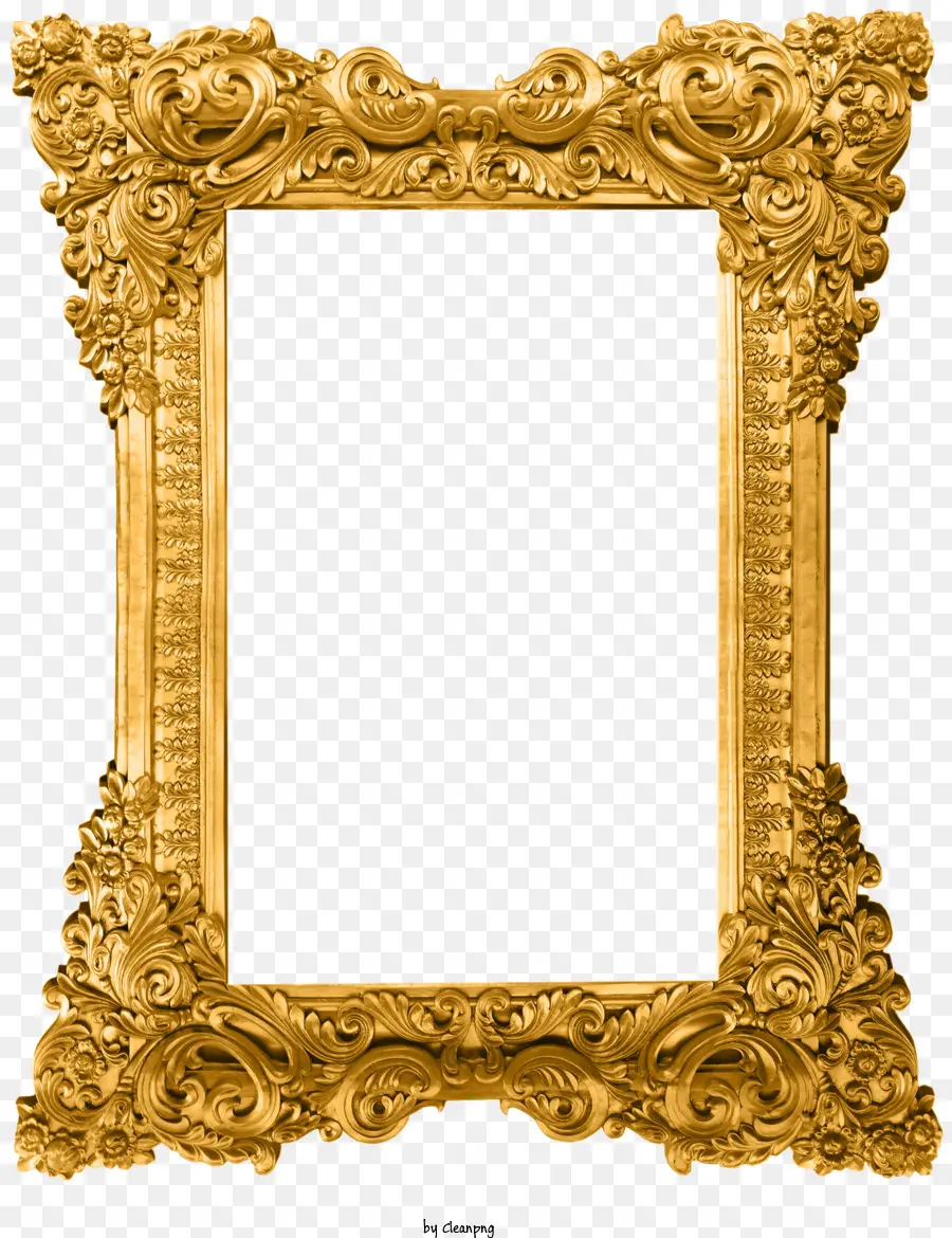 Photo Frame，Moldura De Ouro PNG