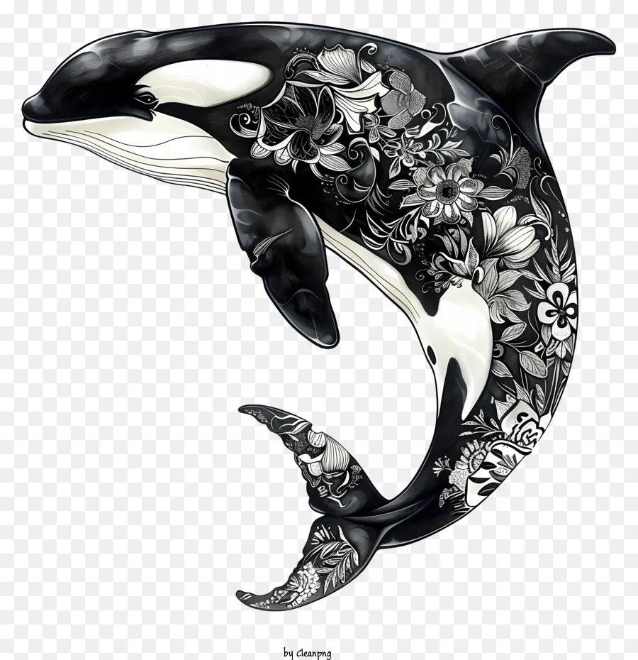 Baleia Assassina，Pintura De Baleia PNG