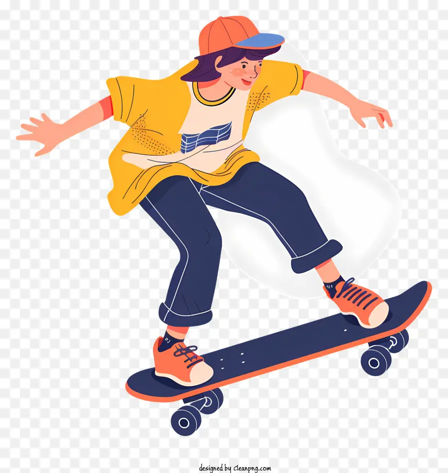 Adolescente Montando Skate，Skateboarding PNG