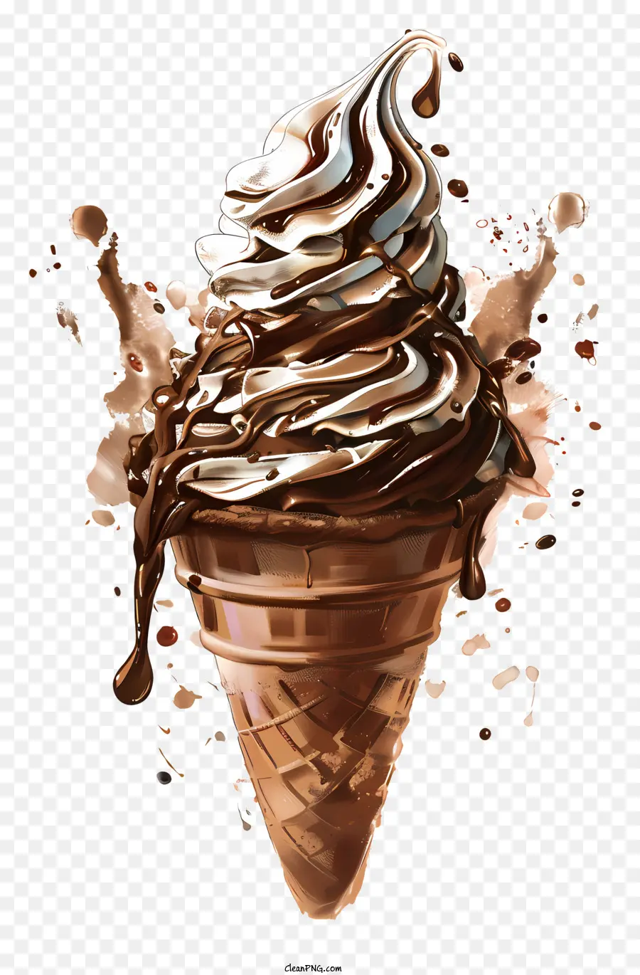 Sorvete De Chocolate，Sobremesa PNG