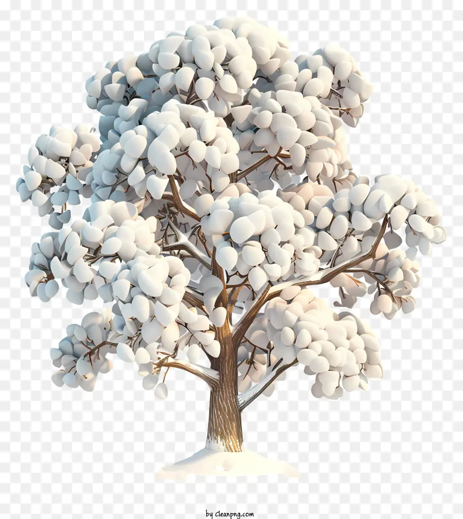 Árvore De Inverno 3d，Neve PNG