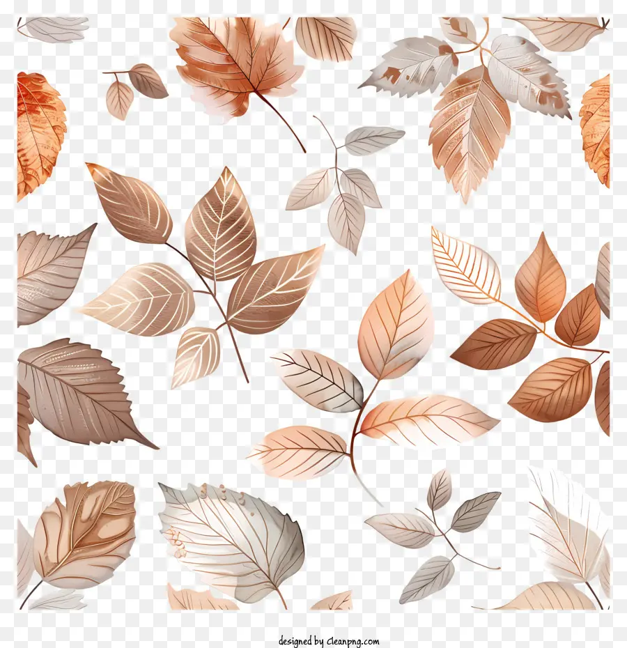 Autumn Leaves，Sem Costura PNG