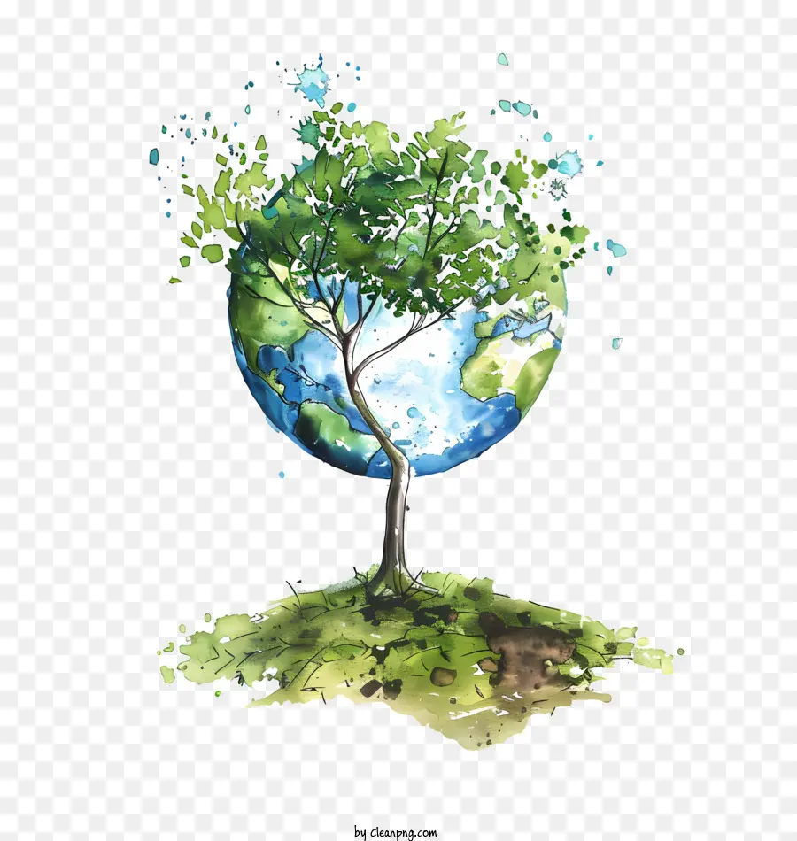 Dia Da Terra，árvore PNG