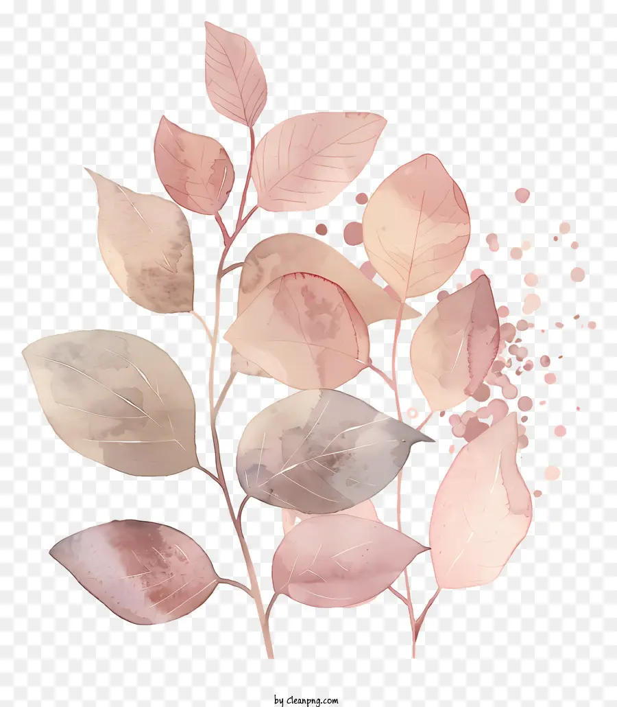 Autumn Leaves，Ilustração Em Aquarela PNG