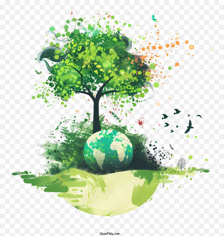 Dia Da Terra，árvore PNG