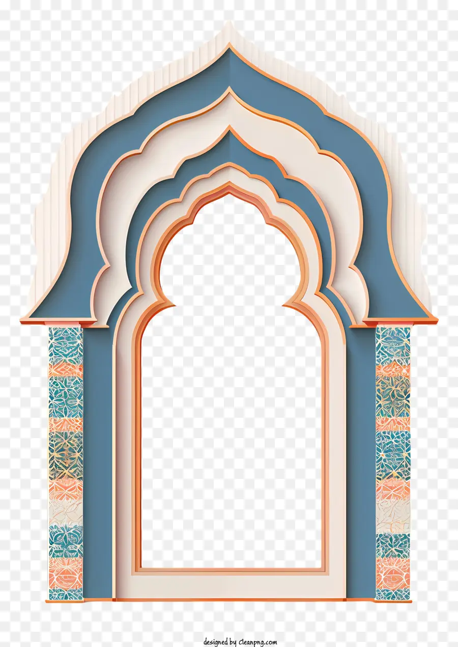 Islâmica Do Quadro，Arco Azul PNG
