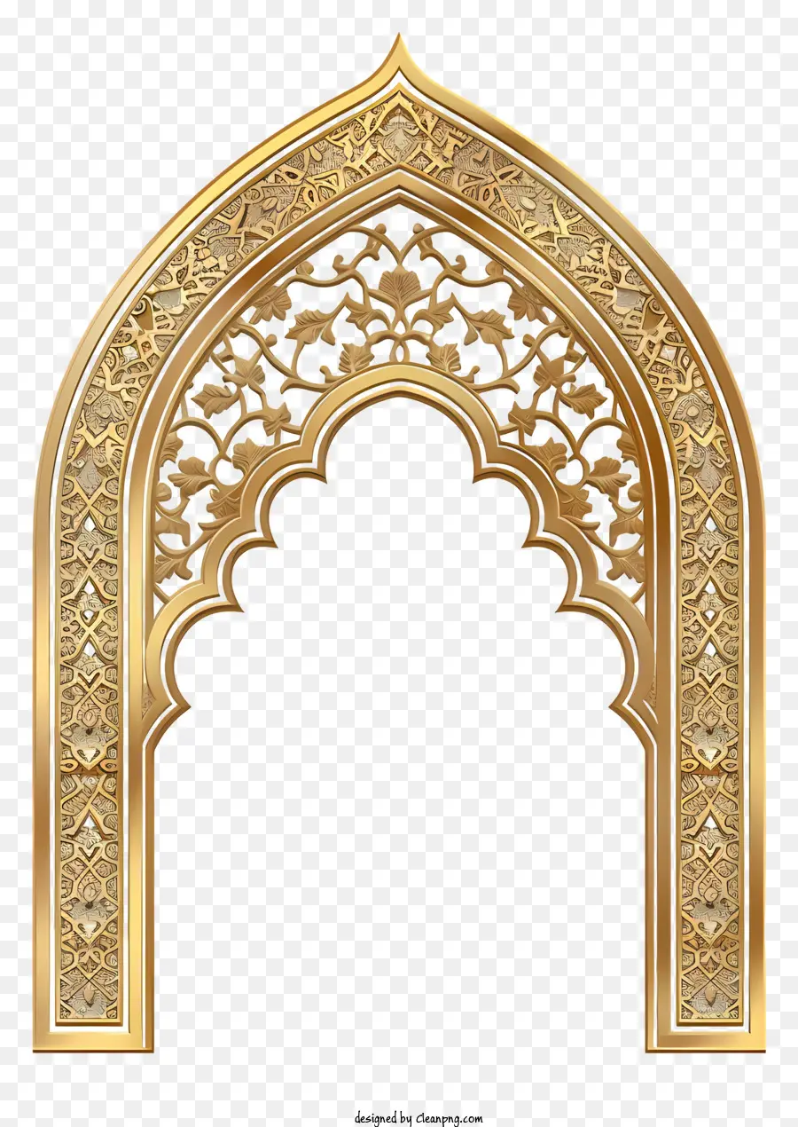 Islâmica Do Quadro，Arco Ouro PNG