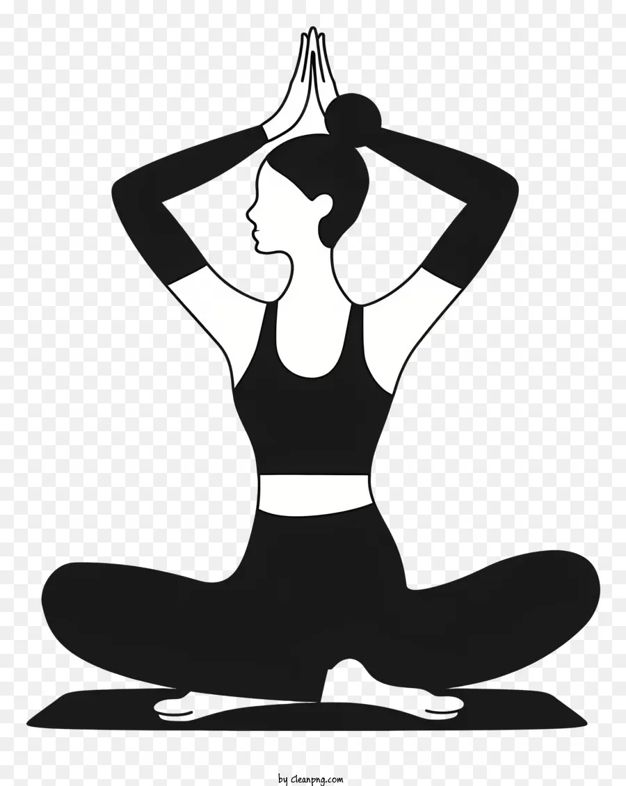 Mulher Fazendo Yoga，Meditação PNG
