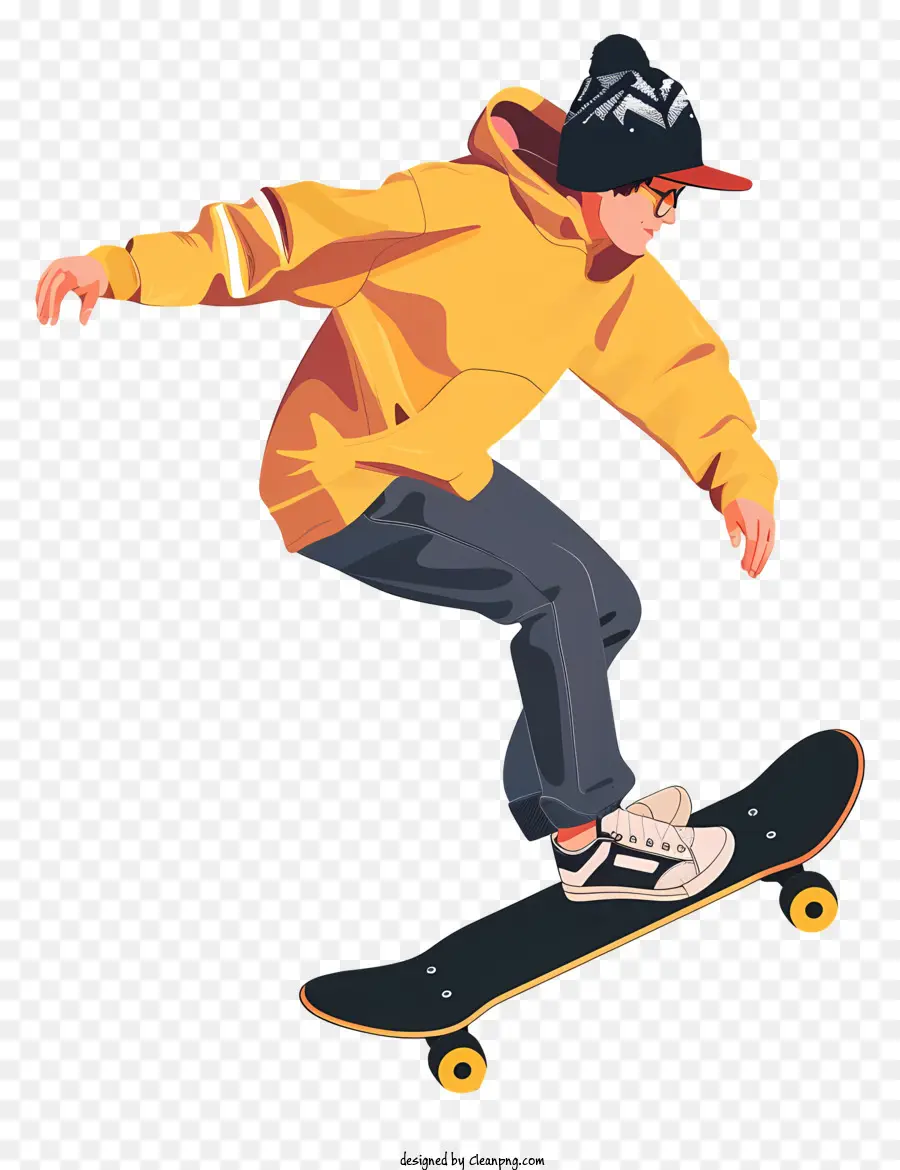 Adolescente Montando Skate，Skateboarding PNG