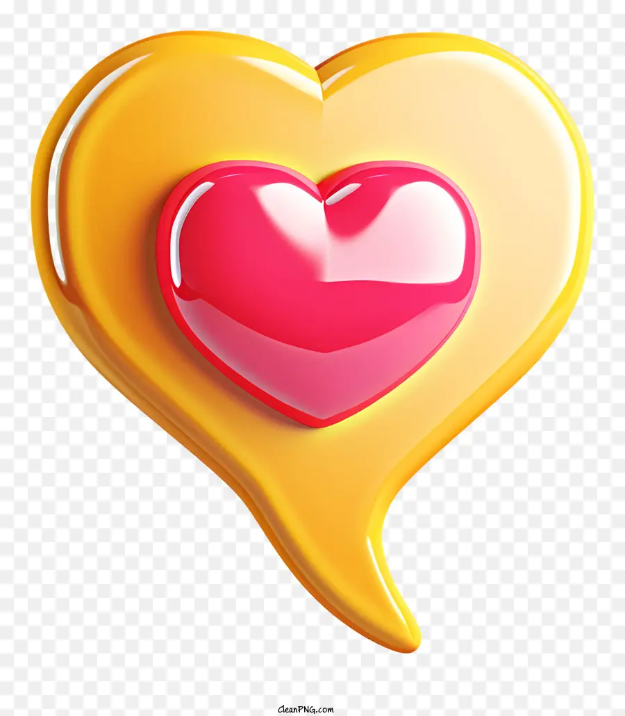 Bolha De Fala Com ícone Do Coração，Forma De Coração PNG