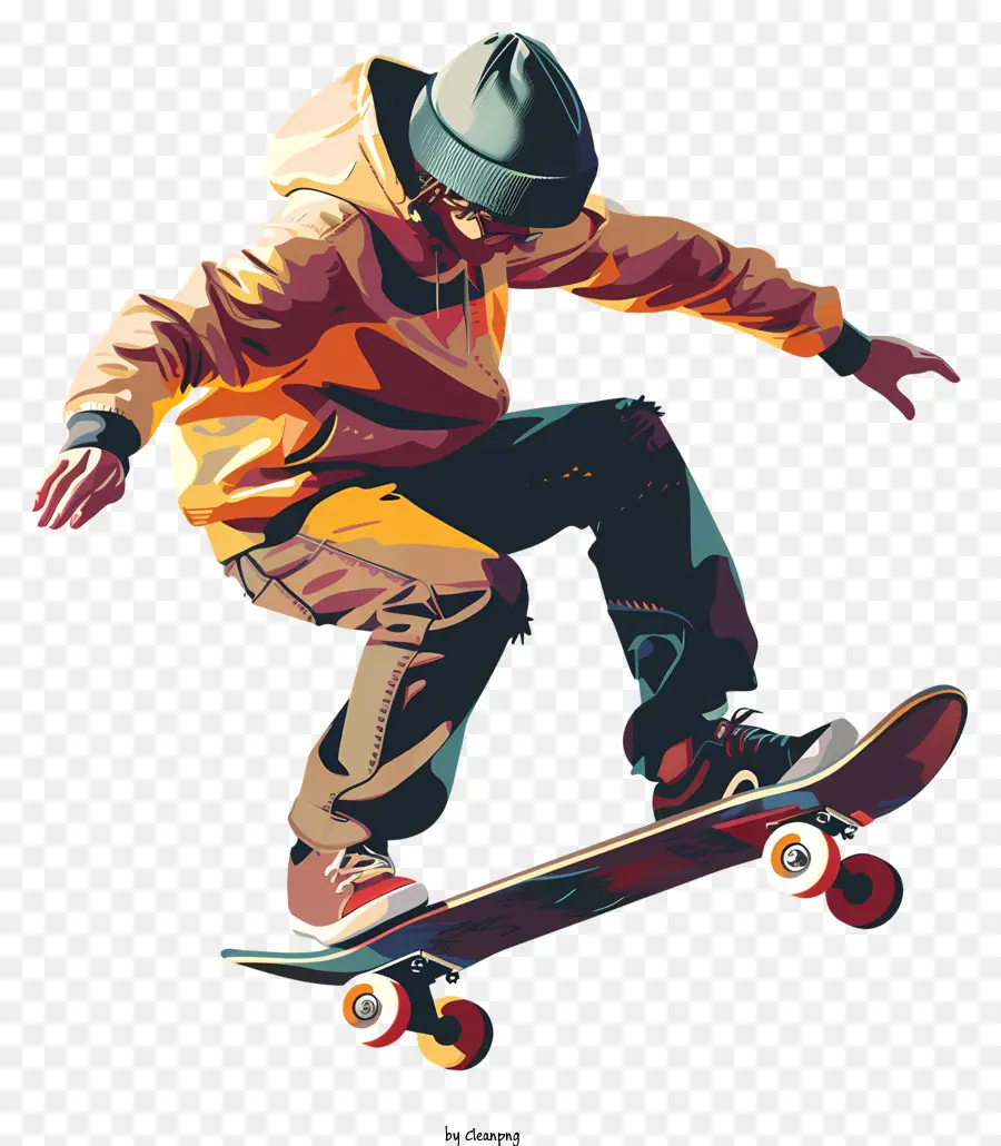 Adolescente Montando Skate，Skateboarding PNG