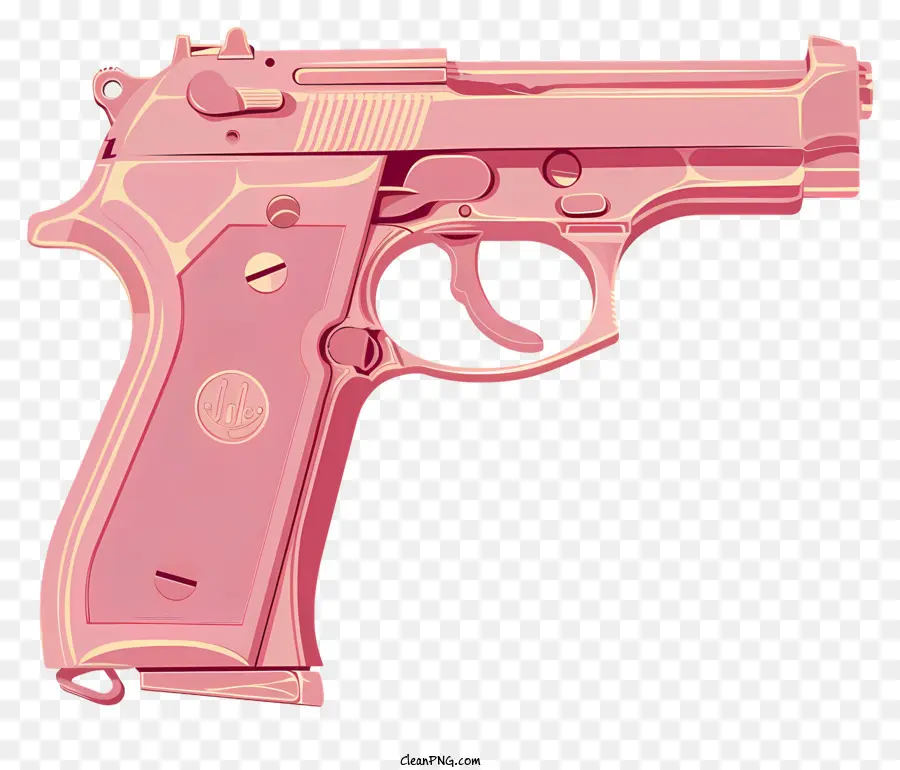 Cor De Rosa Arma，Revólver PNG