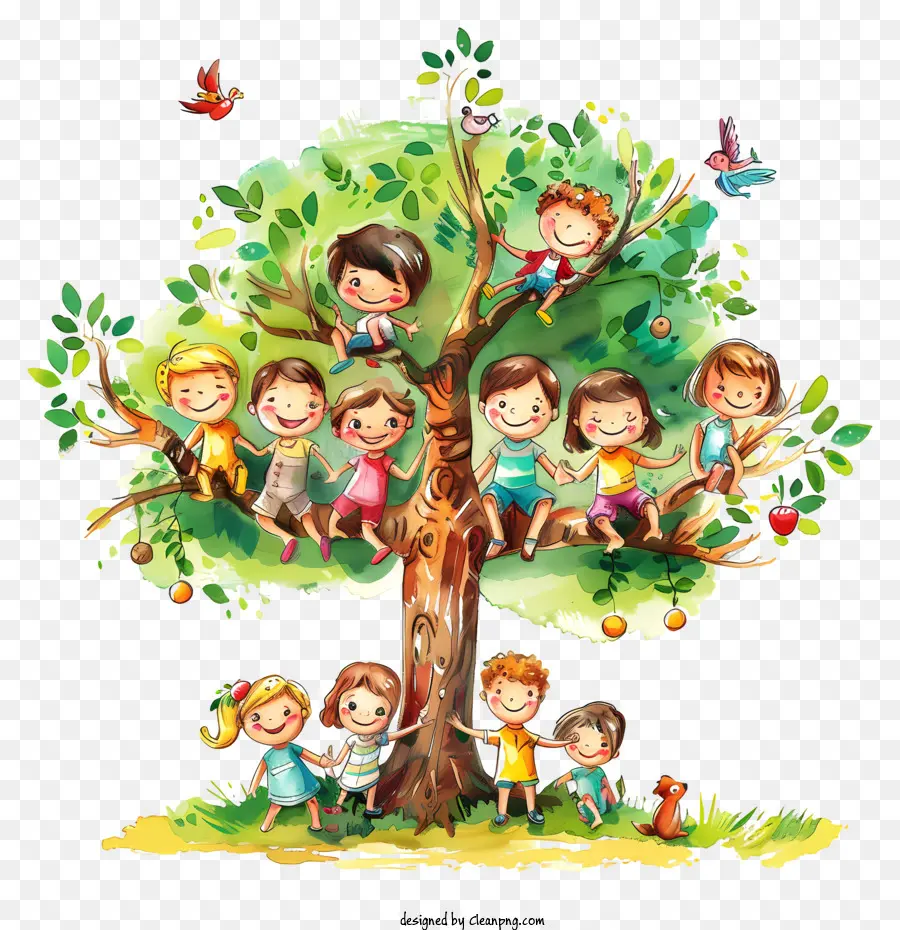 Arbor Day，Crianças Brincando Na Natureza PNG
