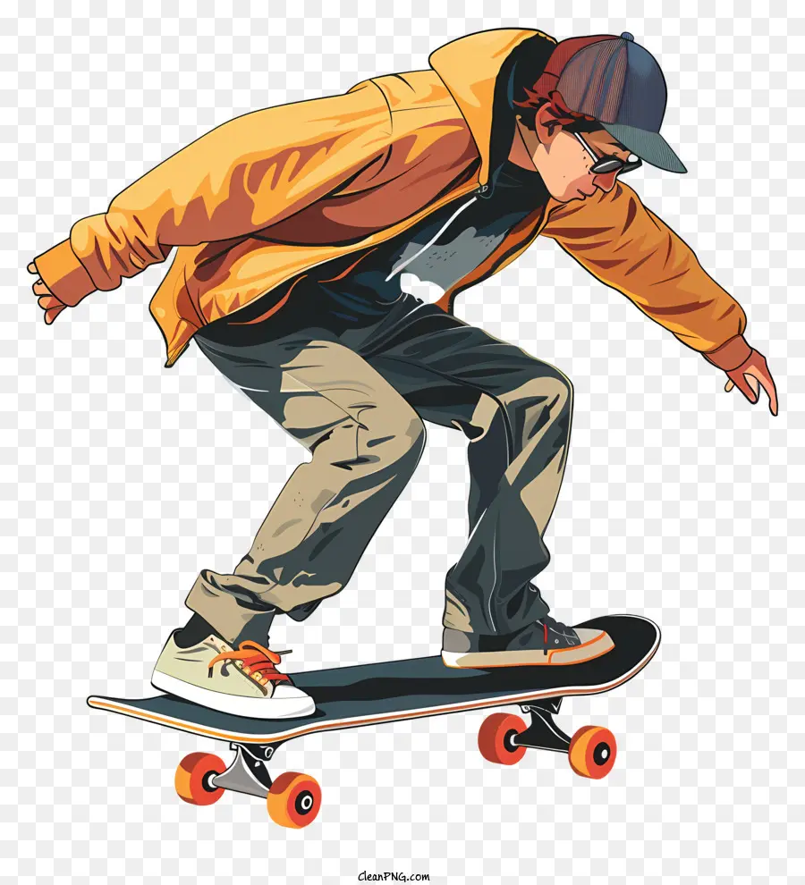 Adolescente Montando Skate，Skate PNG