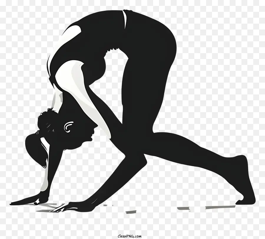 Mulher Se Curvando，Yoga PNG