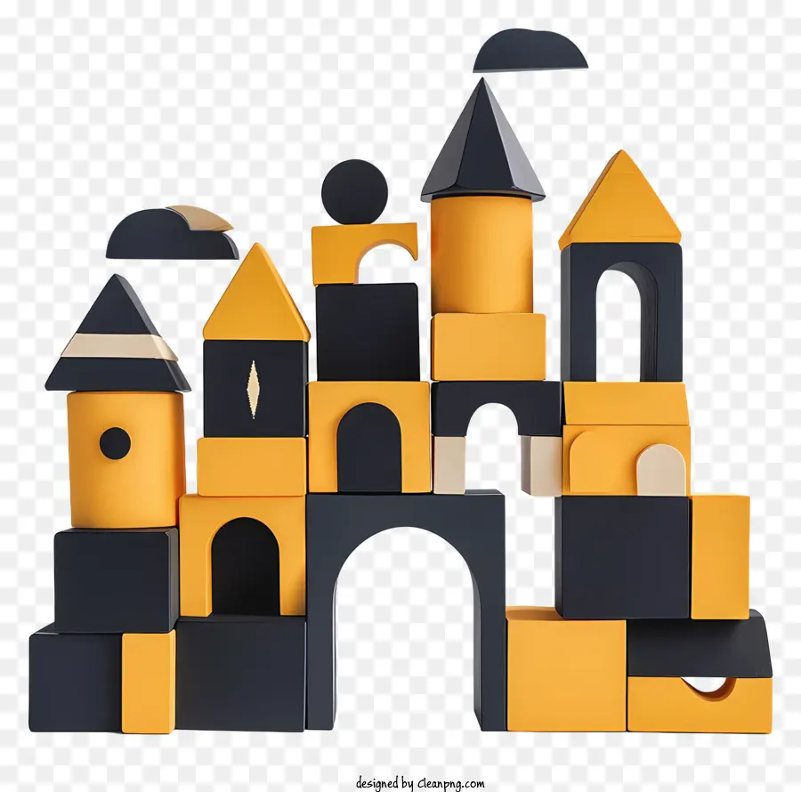 Blocos De Construção，Block Castle PNG