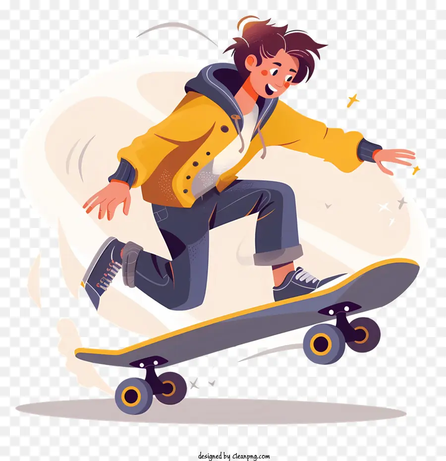 Adolescente Montando Skate，Skate PNG
