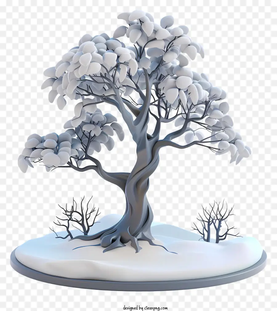 Árvore De Inverno 3d，árvore PNG