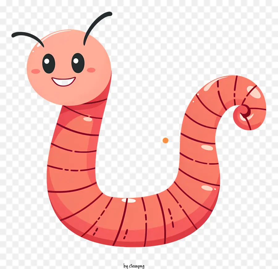 Minhoca，Cartoon Worm PNG