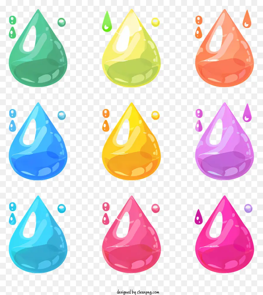 Gotas，Gotas Coloridas PNG