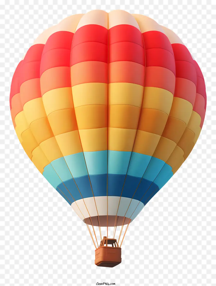 Balão De Ar Quente，Listras Coloridas PNG