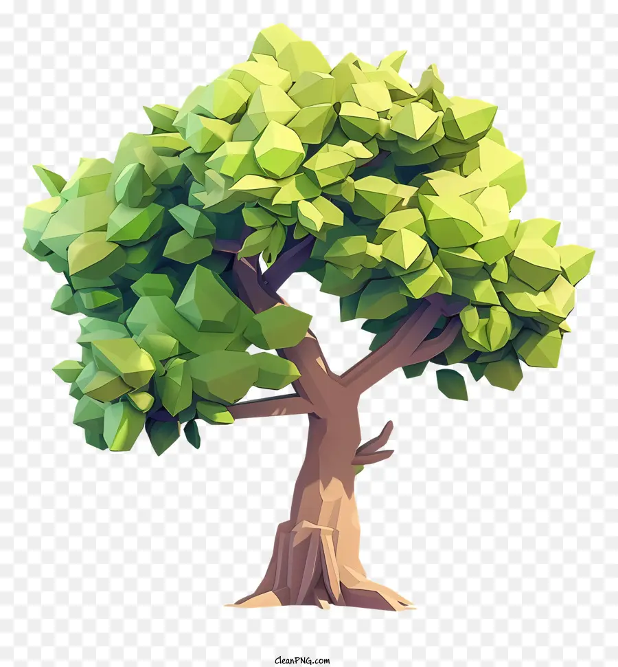 3d Oak Tree，árvore Estilizada PNG