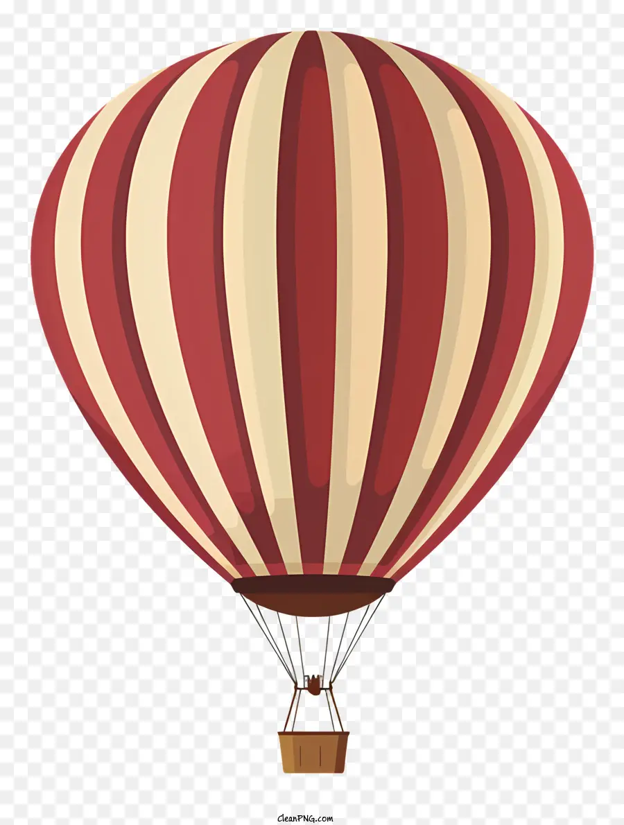 Balão De Ar Quente，Vermelho E Branco Listras PNG