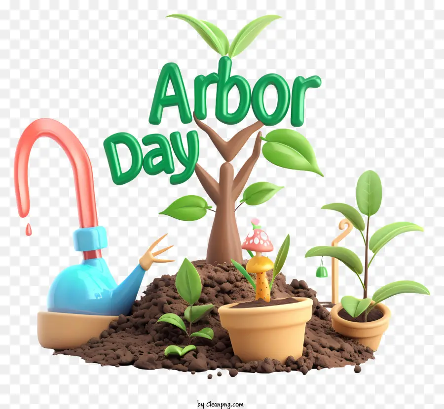 Arbor Day，O Crescimento Da Planta PNG