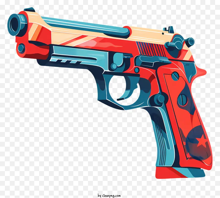 Pistola De Pistola，Arma Colorida PNG