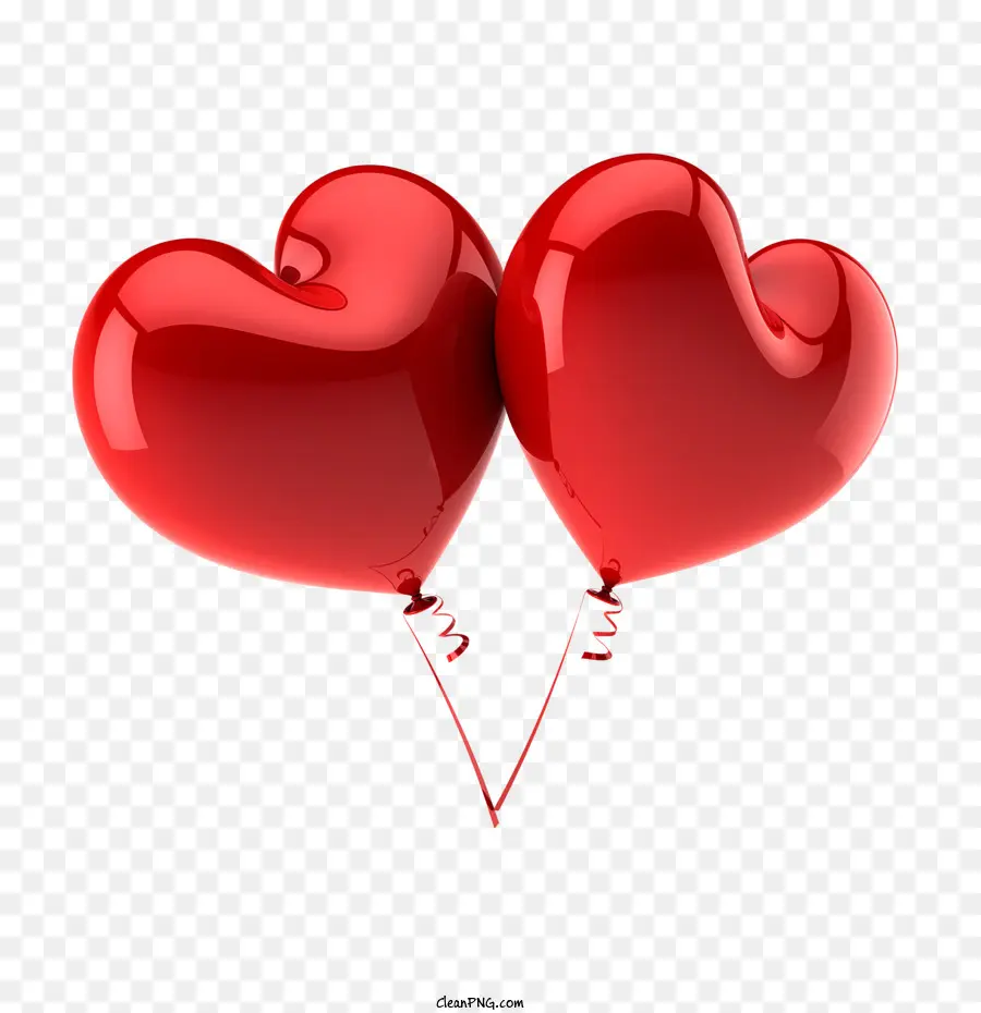 Coração，Balões Vermelhos PNG