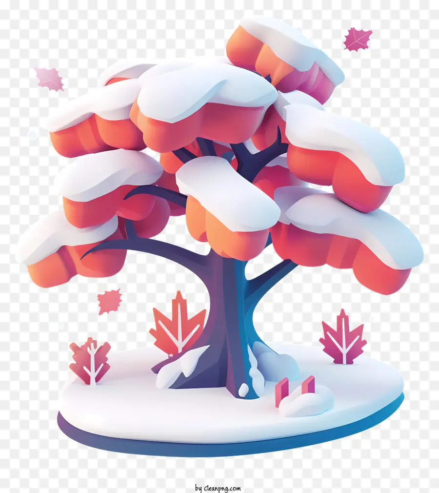 Árvore De Inverno 3d，Inverno PNG