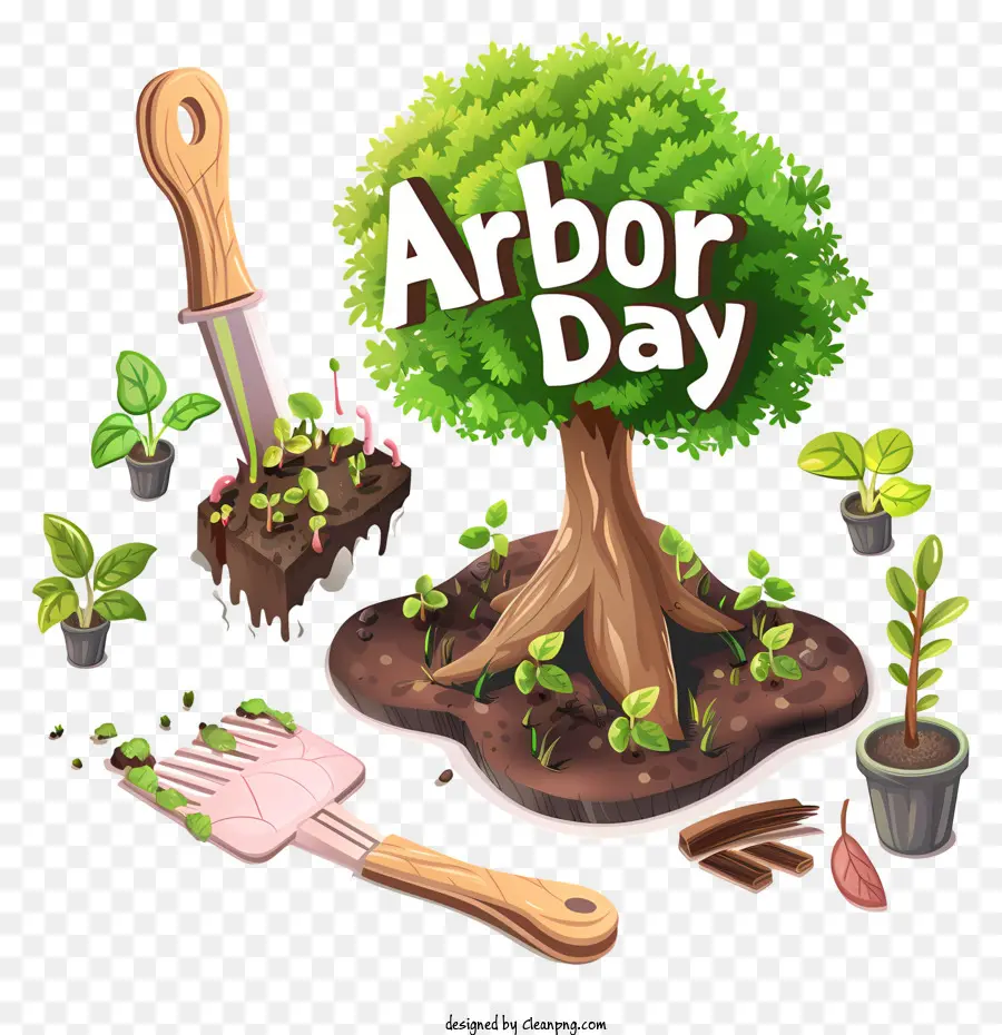 Arbor Day，Ferramentas De Jardinagem PNG