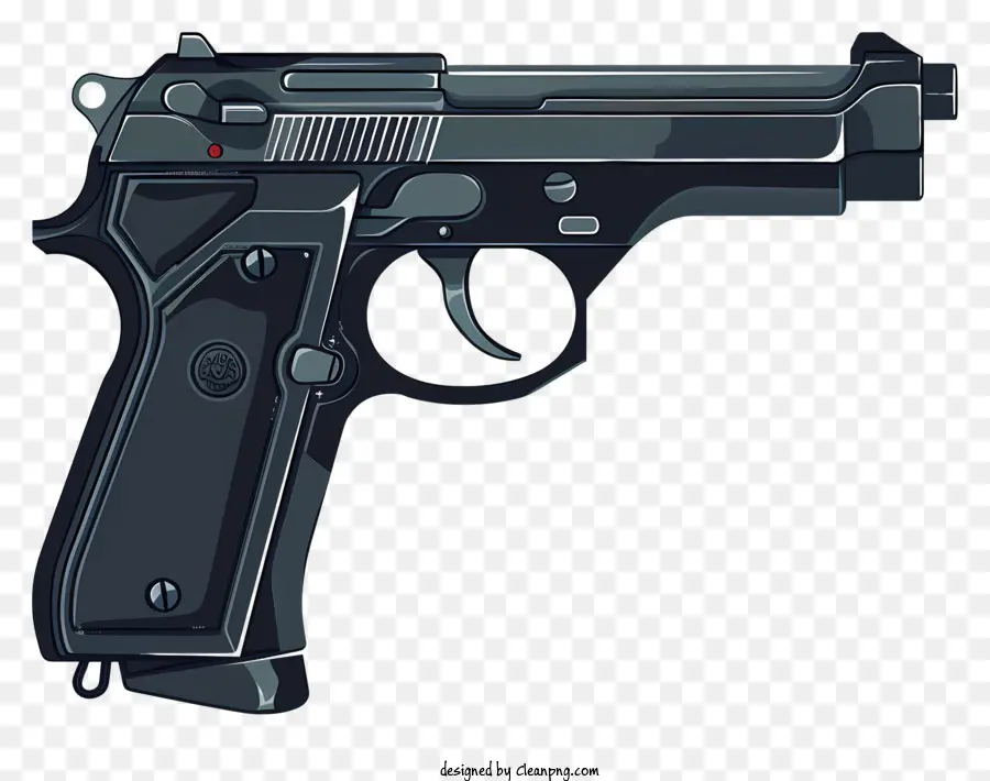 Gun，Pistola Preta PNG