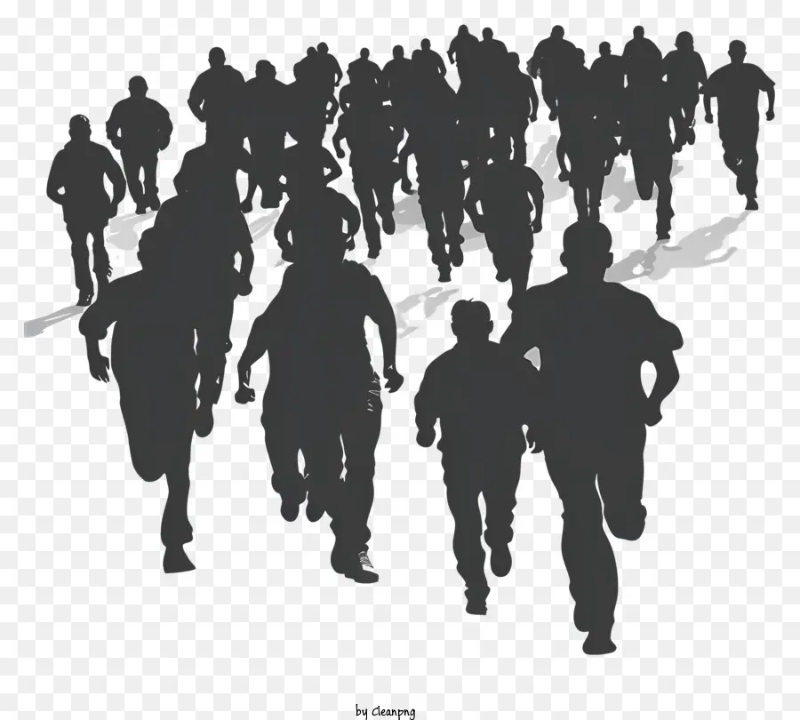 Multidão Correndo，Caminhada Em Grupo PNG