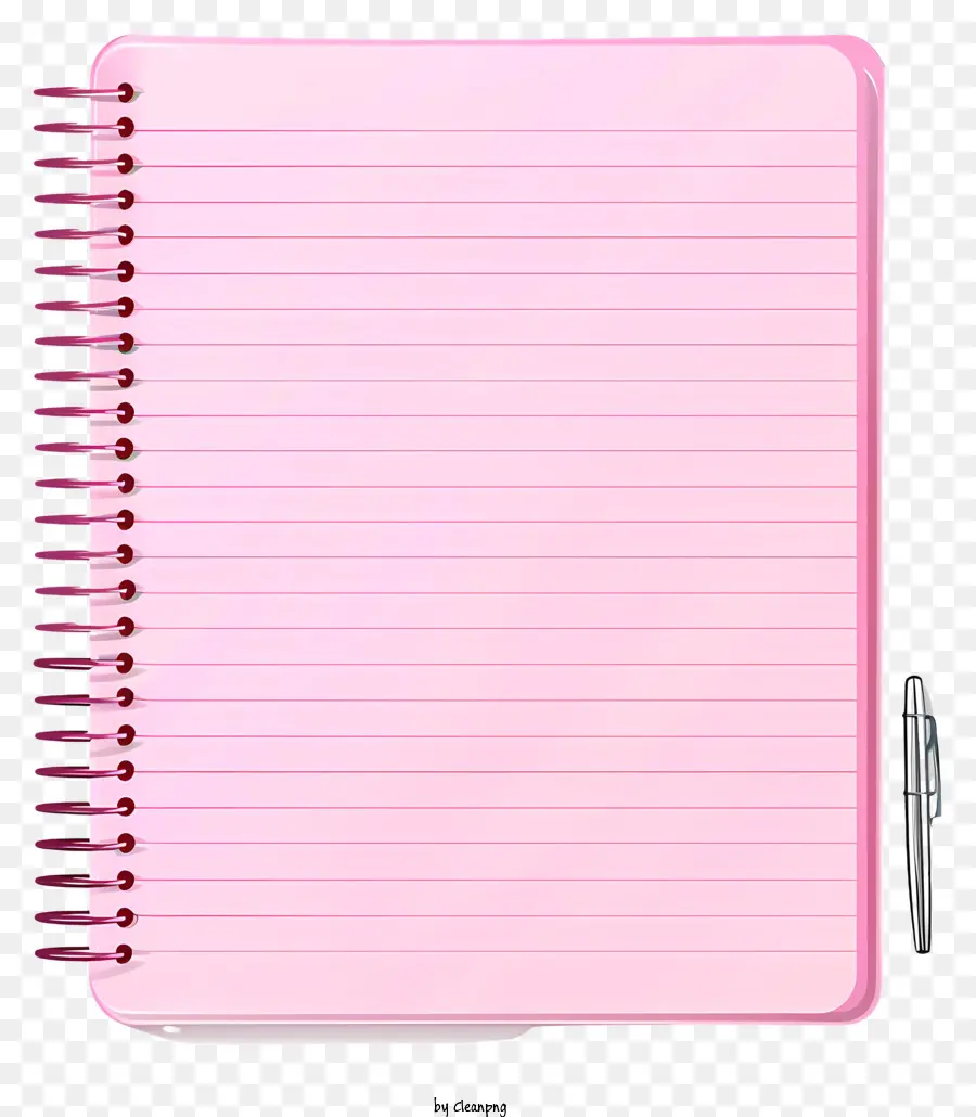 Papel De Caderno Rosa，Cor De Rosa Notebook PNG