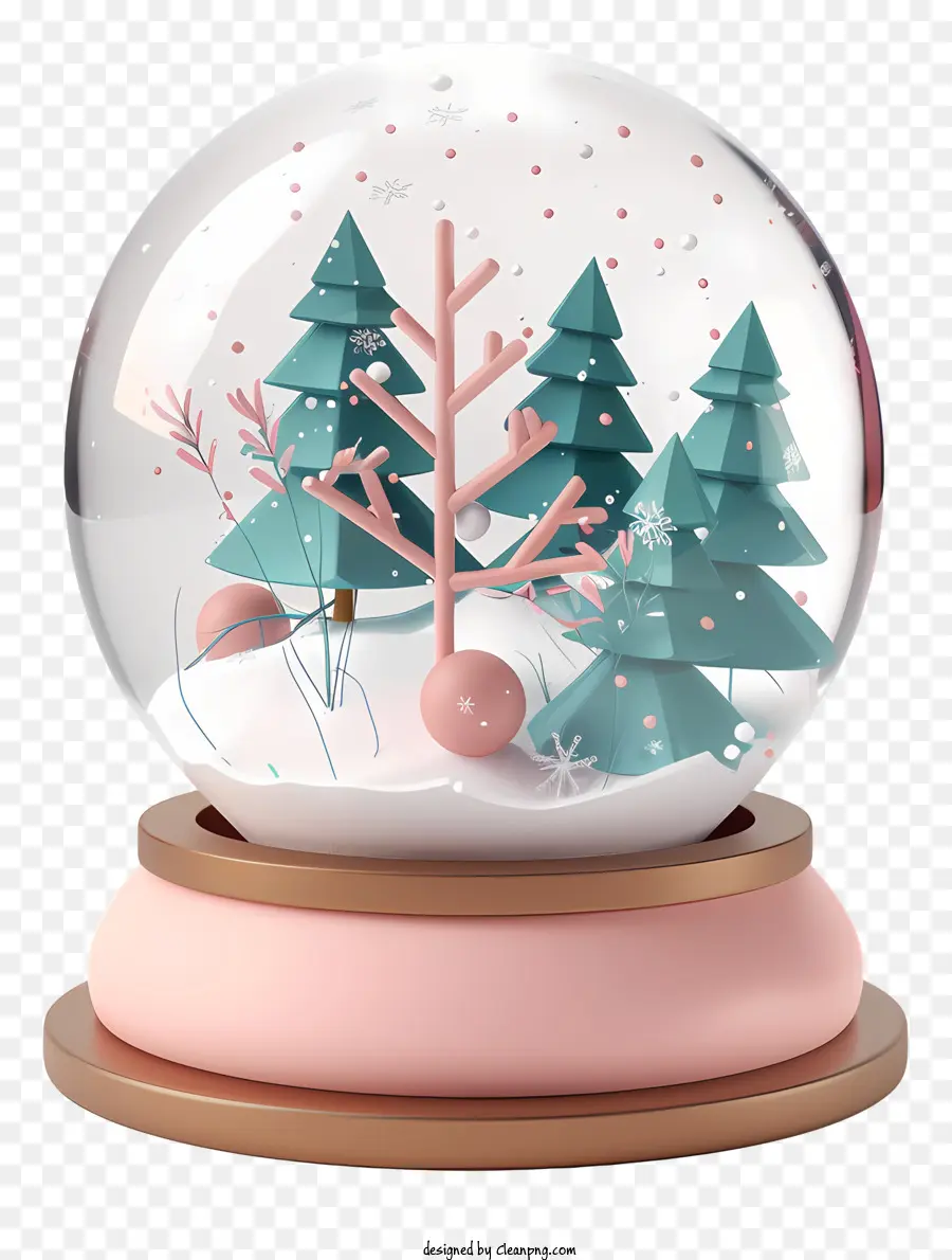 Globo De Neve，Globo De Neve Rosa PNG