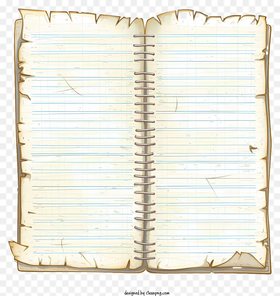 Papel De Caderno Enrugado，Notebook Antigo PNG