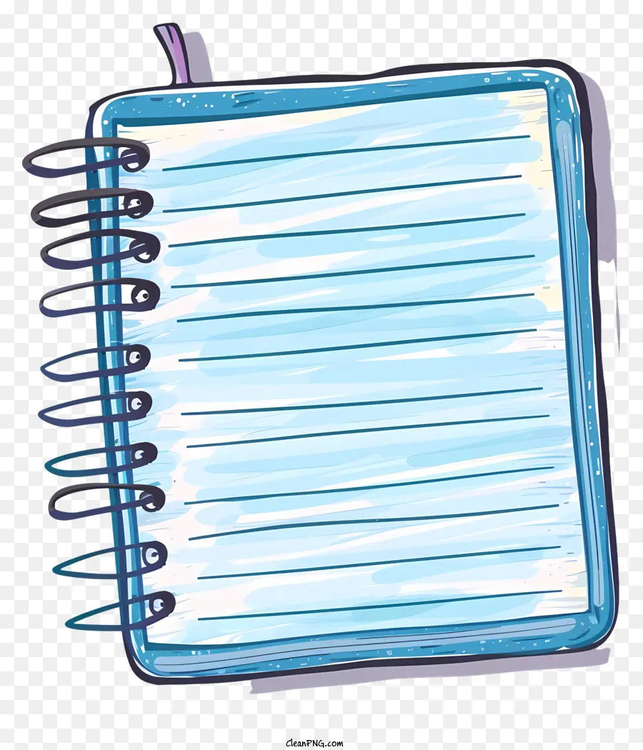 Papel De Caderno Azul，Caderno Espiral PNG