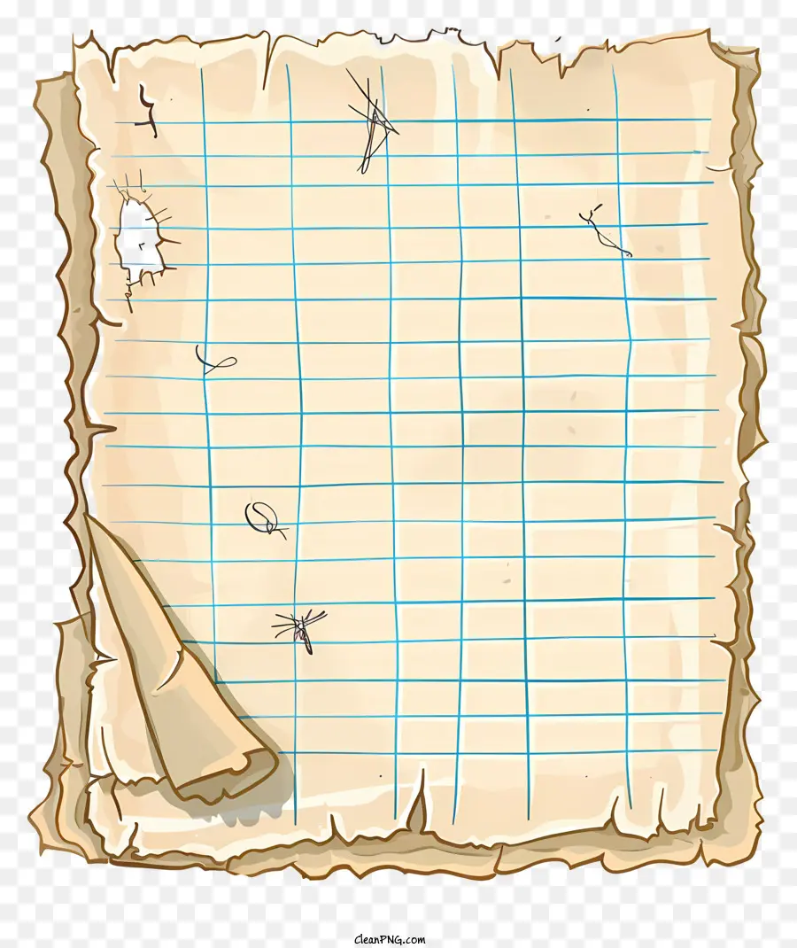 Papel De Caderno Rasgado，Papel Velho PNG