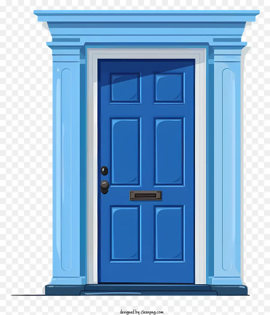 Porta，Porta Da Frente Azul PNG
