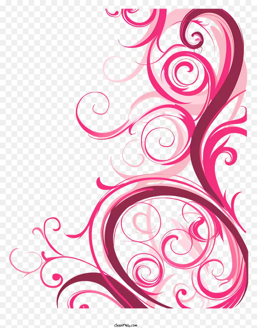 Fundo Rosa，Padrão De Redemoinho Rosa E Branco PNG