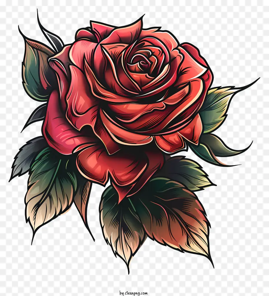 Rose Tattoo，Rosa Vermelha PNG