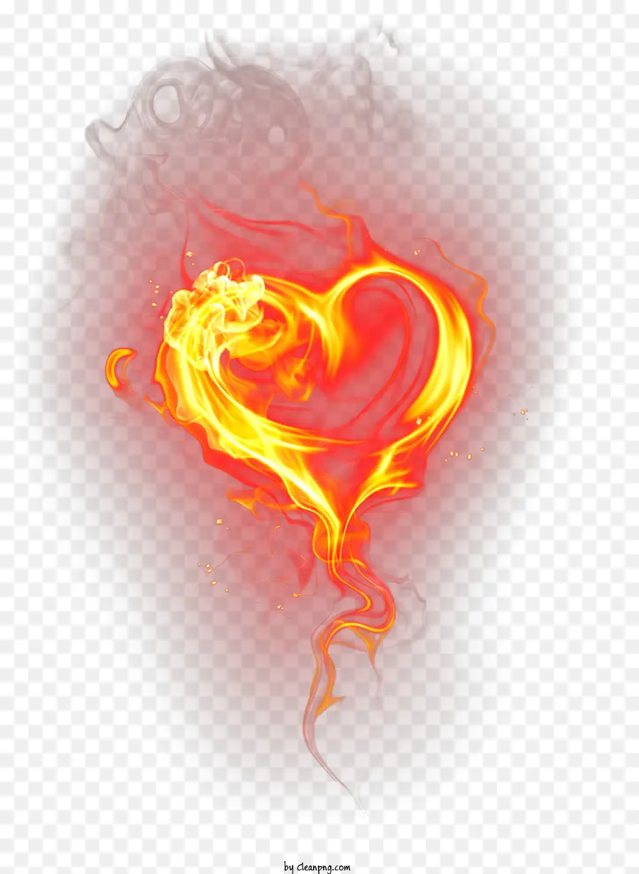 Coração，Coração De Fogo PNG
