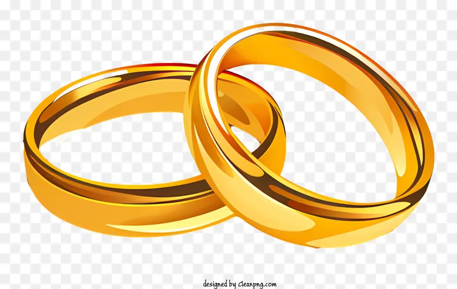 Dois Anéis De Ouro，Alianças De Casamento De Ouro PNG
