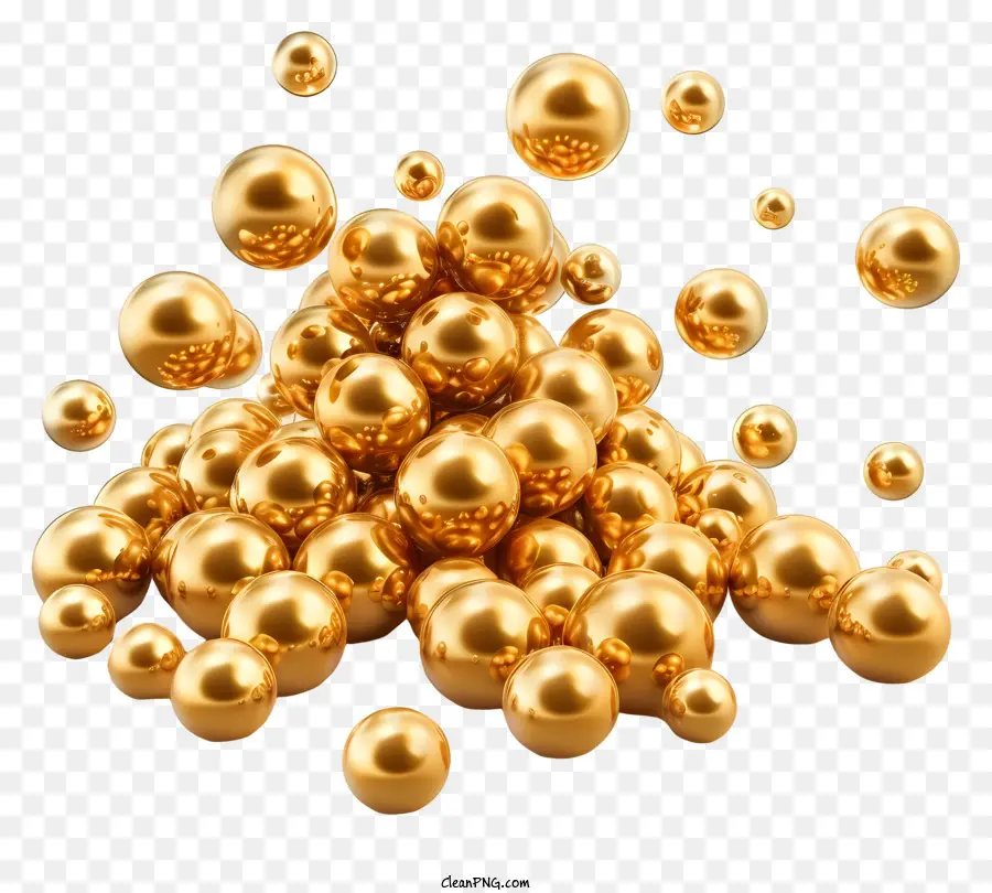 Contas Douradas，Esferas Douradas PNG