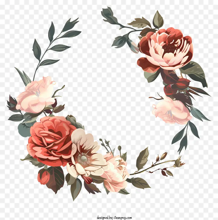 Flor Coroa De Flores，Rosa PNG
